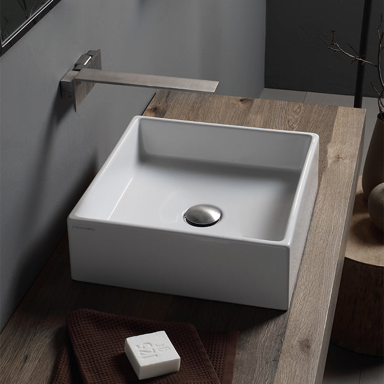 white bathroom sink