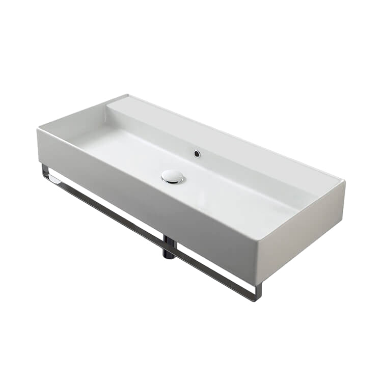 white bathroom sink