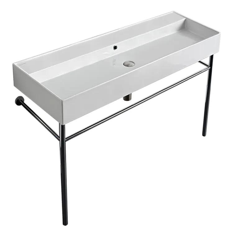 white bathroom sink