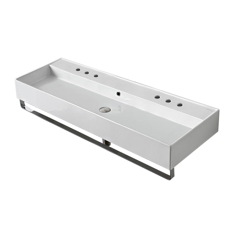Nameeks Scarabeo 47-1/5" Ceramic Wall Mount Bathroom Sink - Includes Overflow by Nameeks