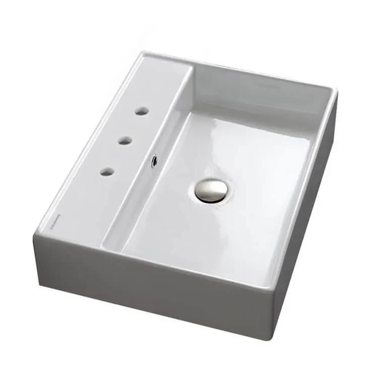Nameeks Scarabeo 23-5/8" Ceramic Wall Mounted/Vessel Bathroom Sink with One Faucet Hole - Includes Overflow by Nameeks