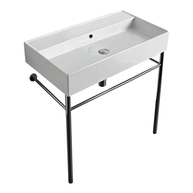 white bathroom sink