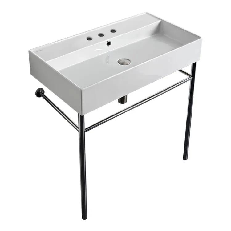 Nameeks Scarabeo 31-1/2" Ceramic Bathroom Sink for Console Installation - Includes Overflow by Nameeks