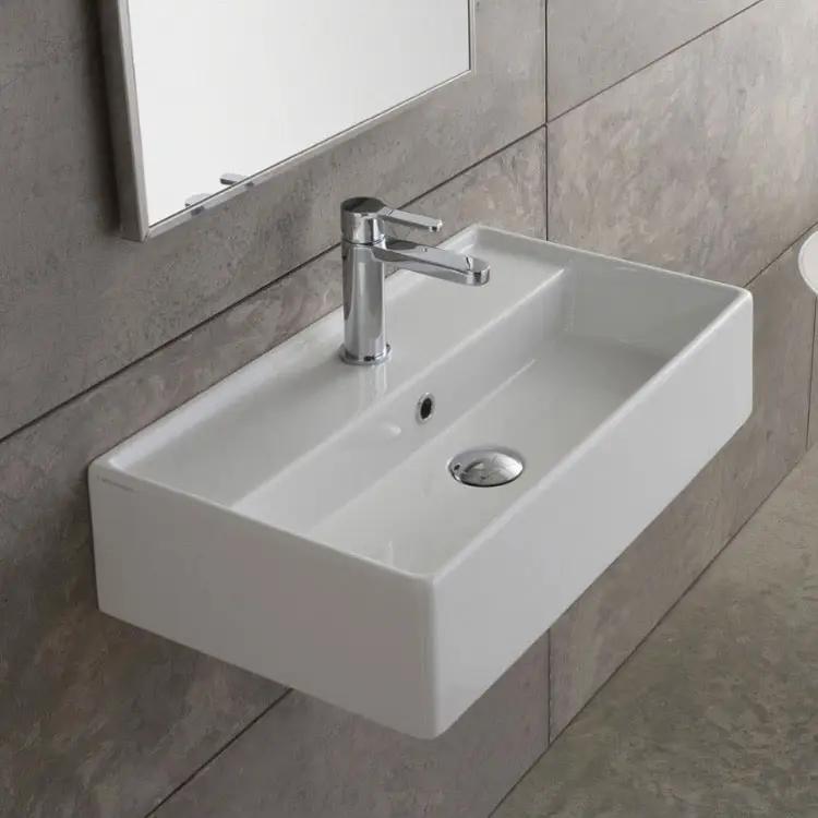 Nameeks Scarabeo 31-1/2" Ceramic Wall Mounted/Vessel Bathroom Sink - Includes Overflow by Nameeks