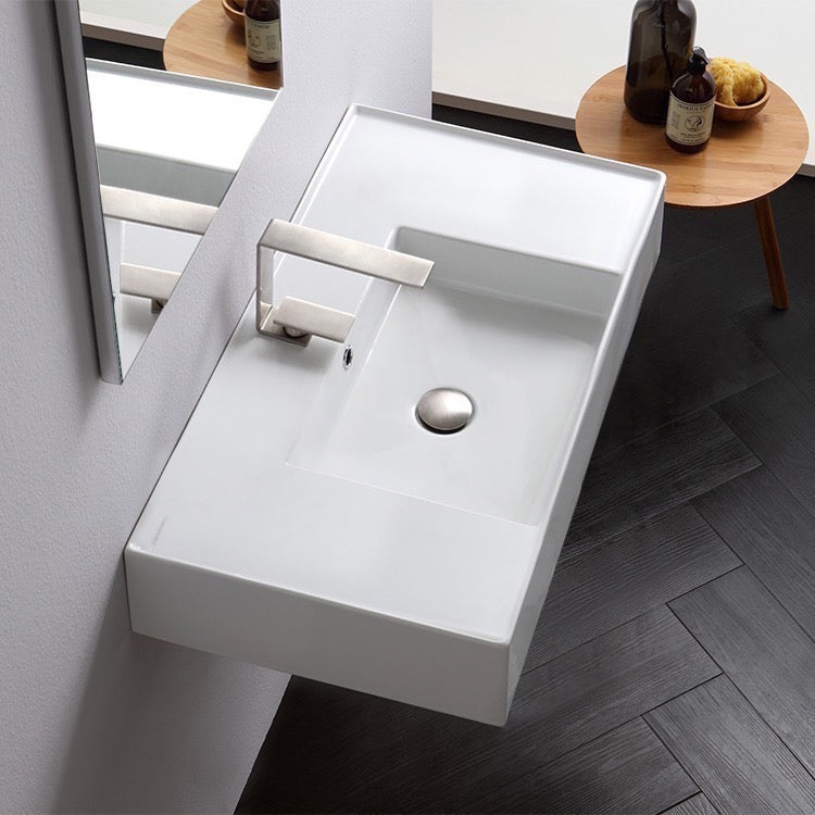 white bathroom sink