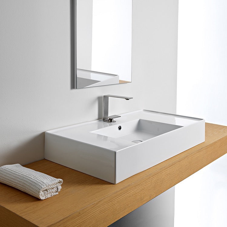 white bathroom sink