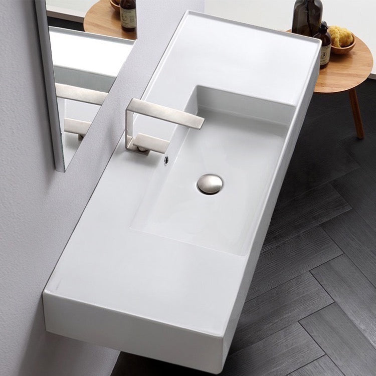 white bathroom sink
