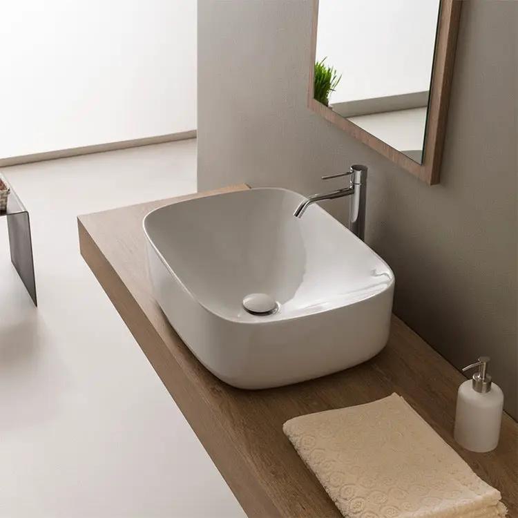 white bathroom sink