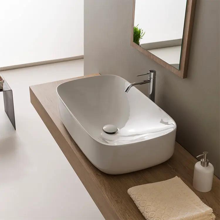 white bathroom sink