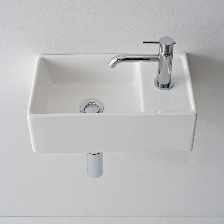 white bathroom sink