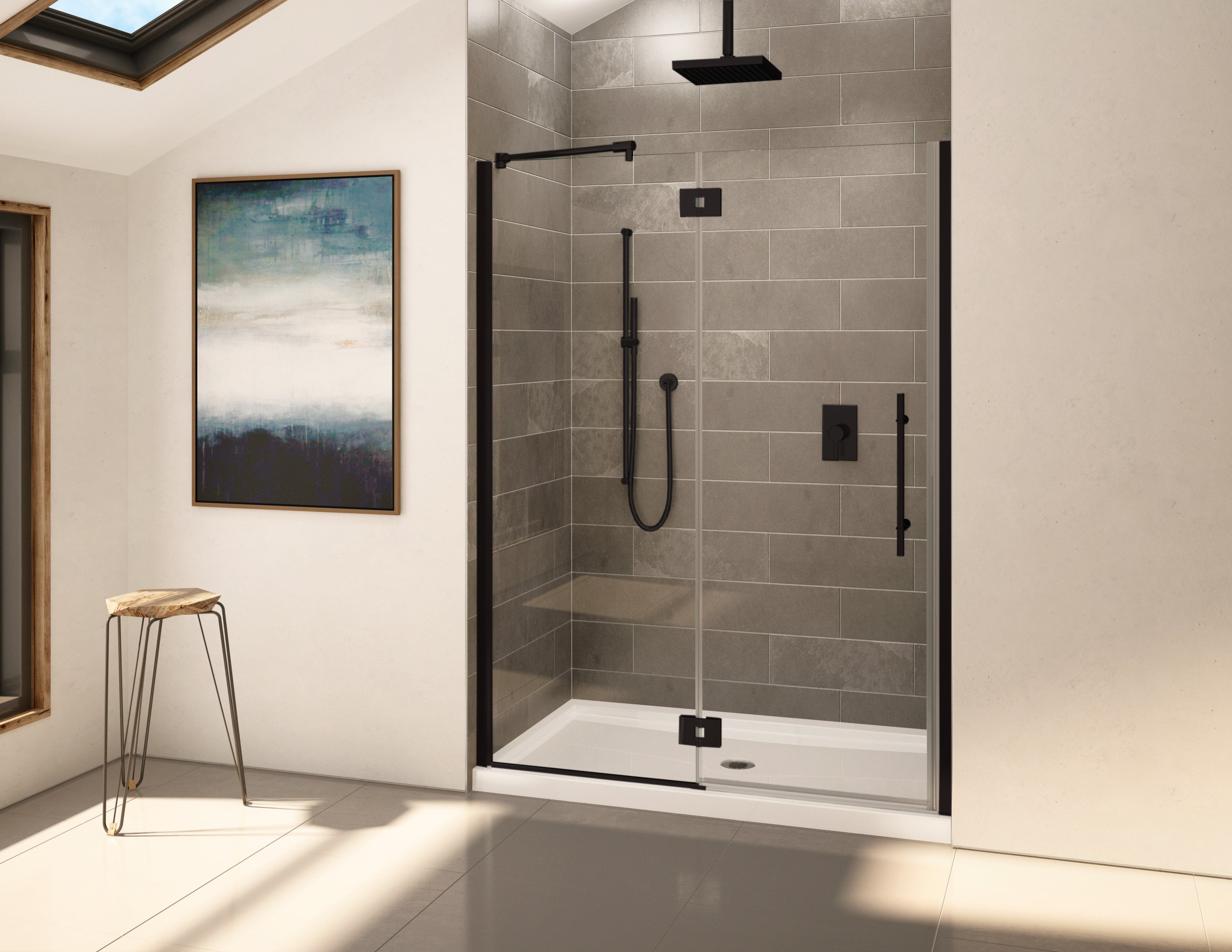 matte black shower door