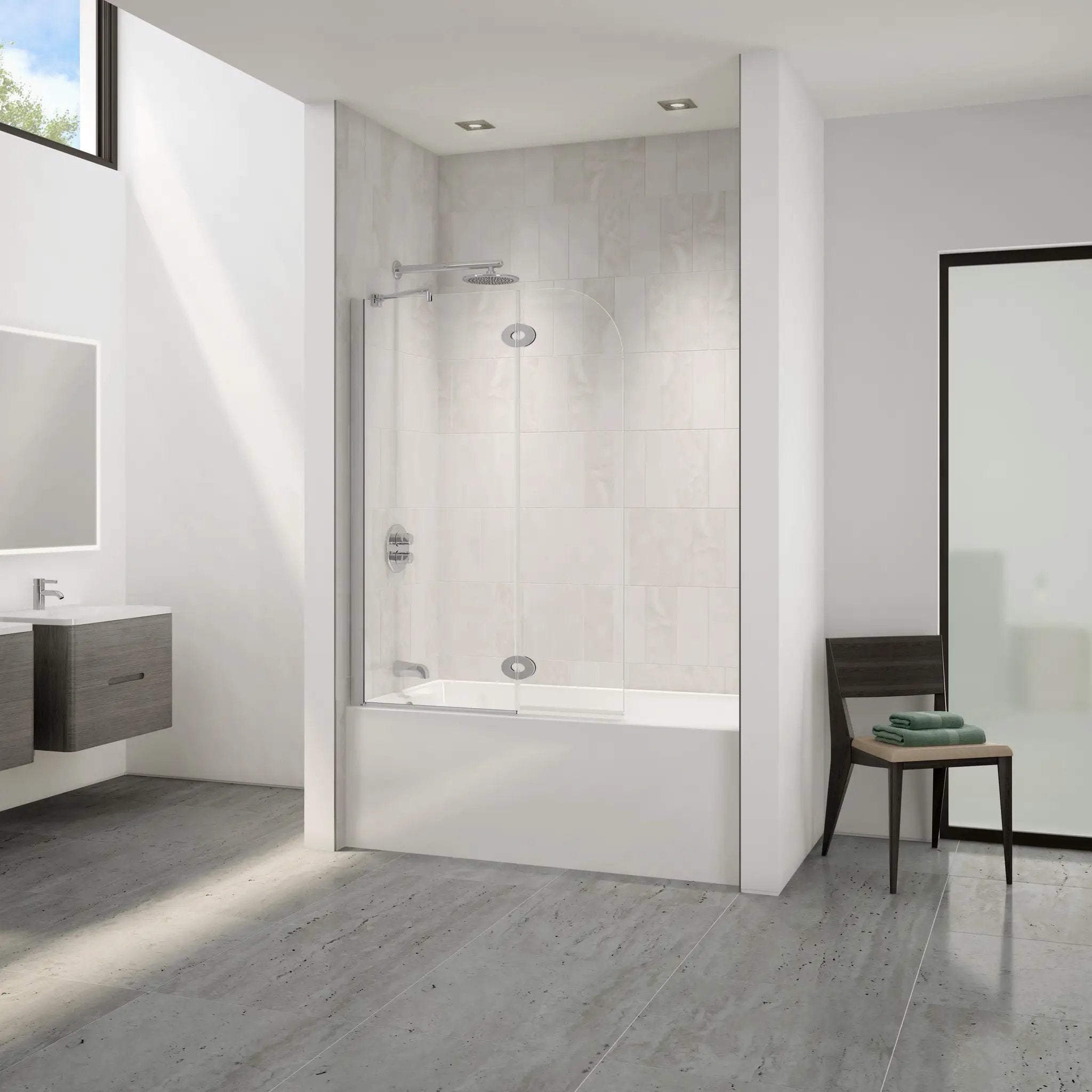 chrome tub shield