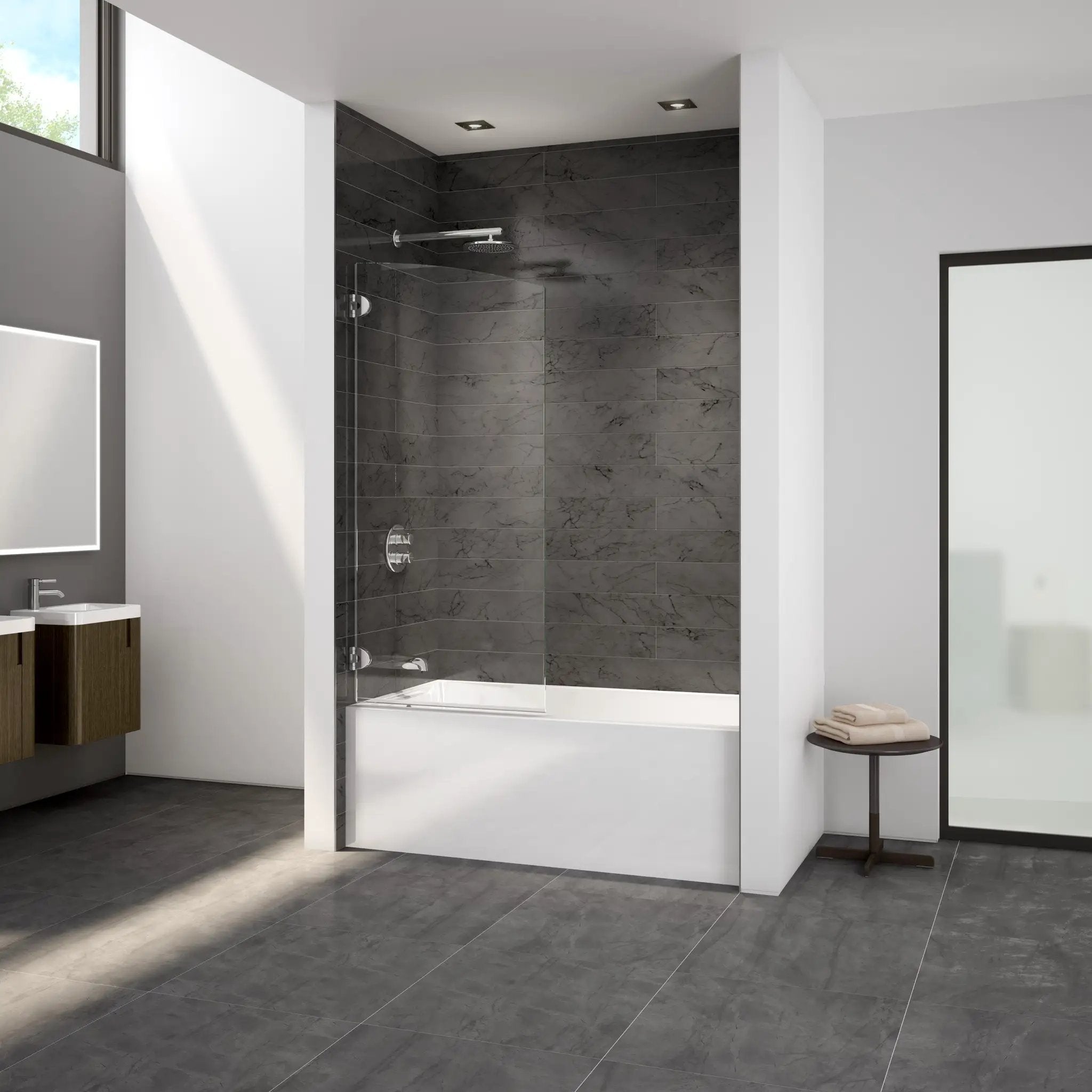 chrome tub panel