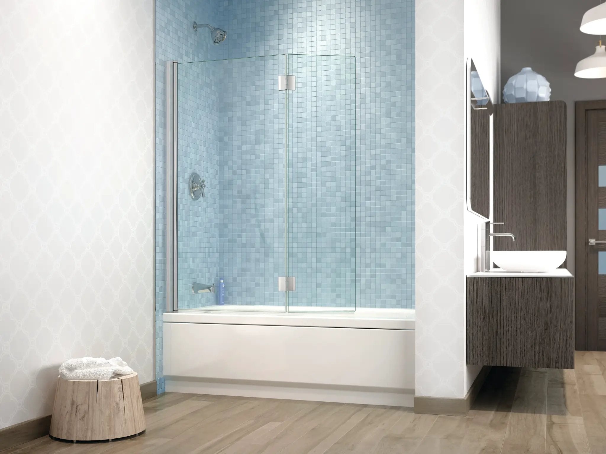 chrome tub shield