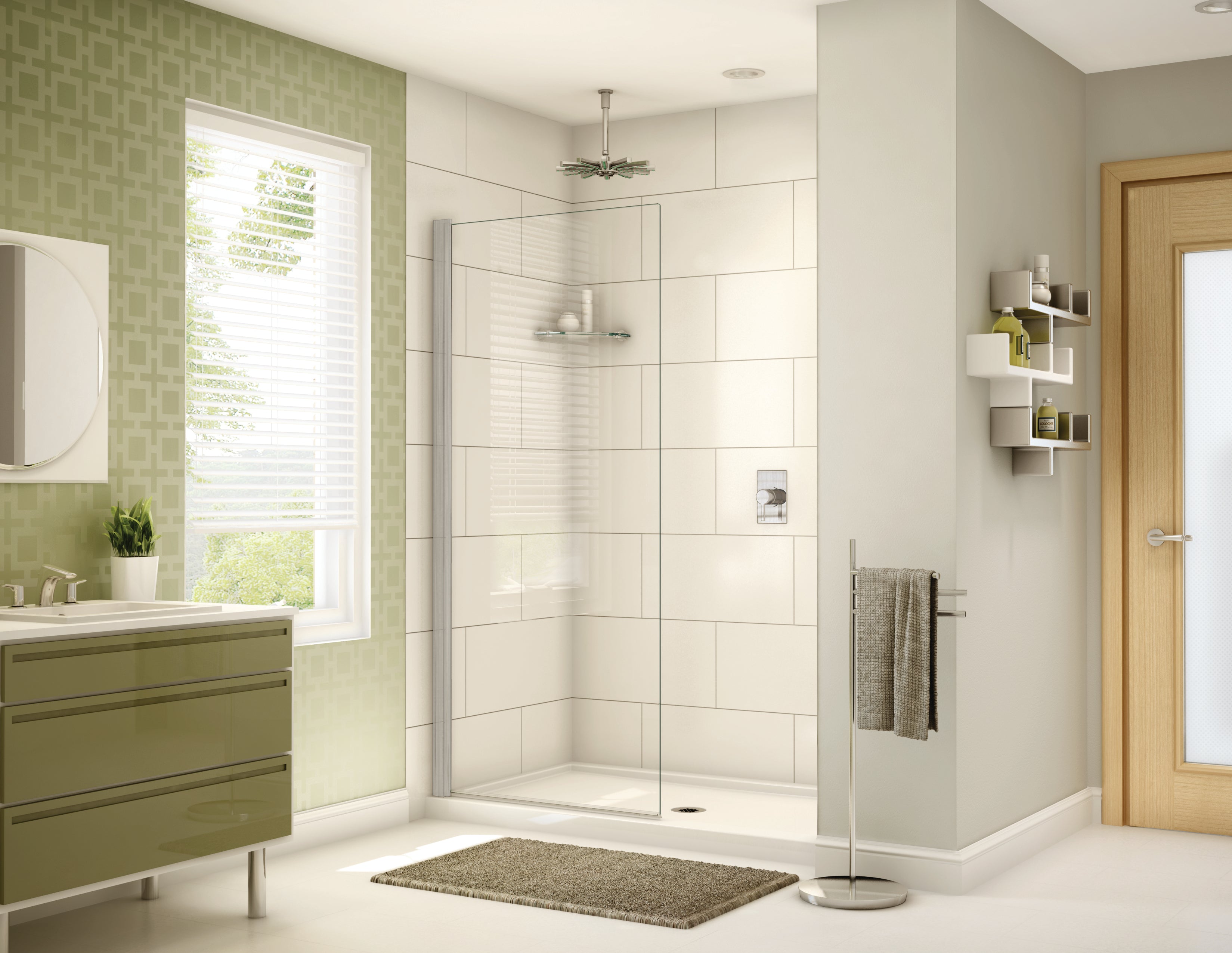 brushed nickel shower panel