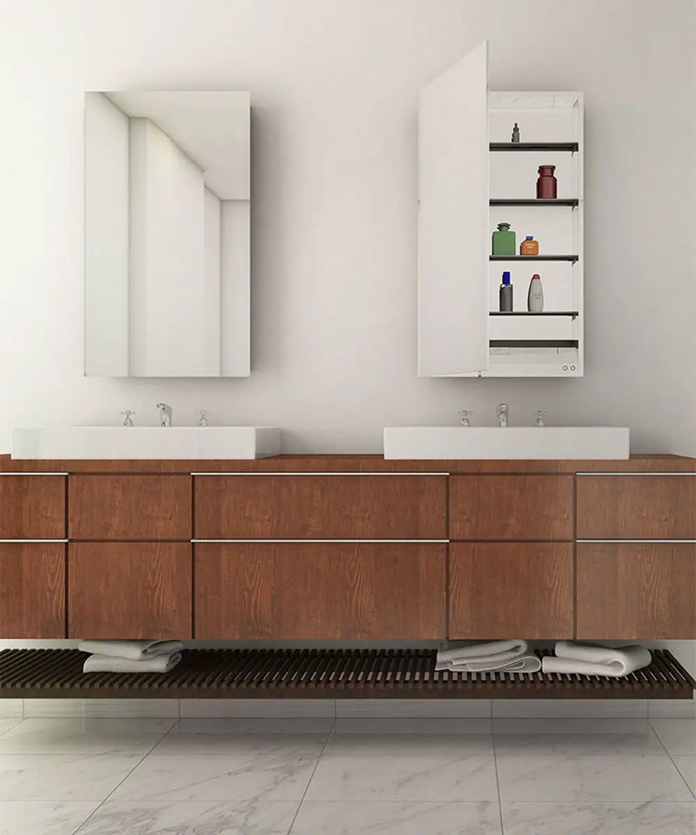 mirrored cabinet