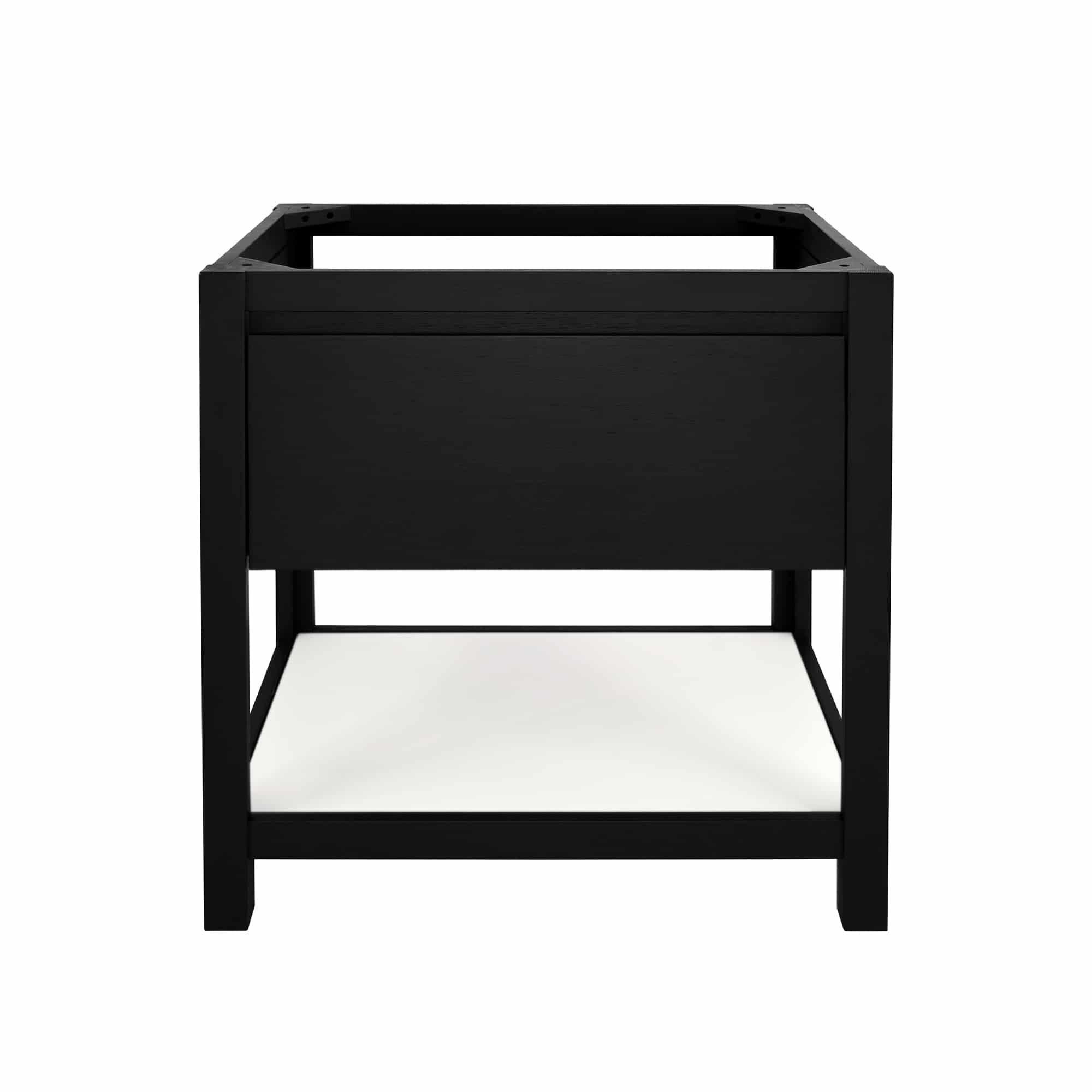 Native Trails Solace 30" Oak Bathroom Vanity Base with NativeStone Shelf in Ash