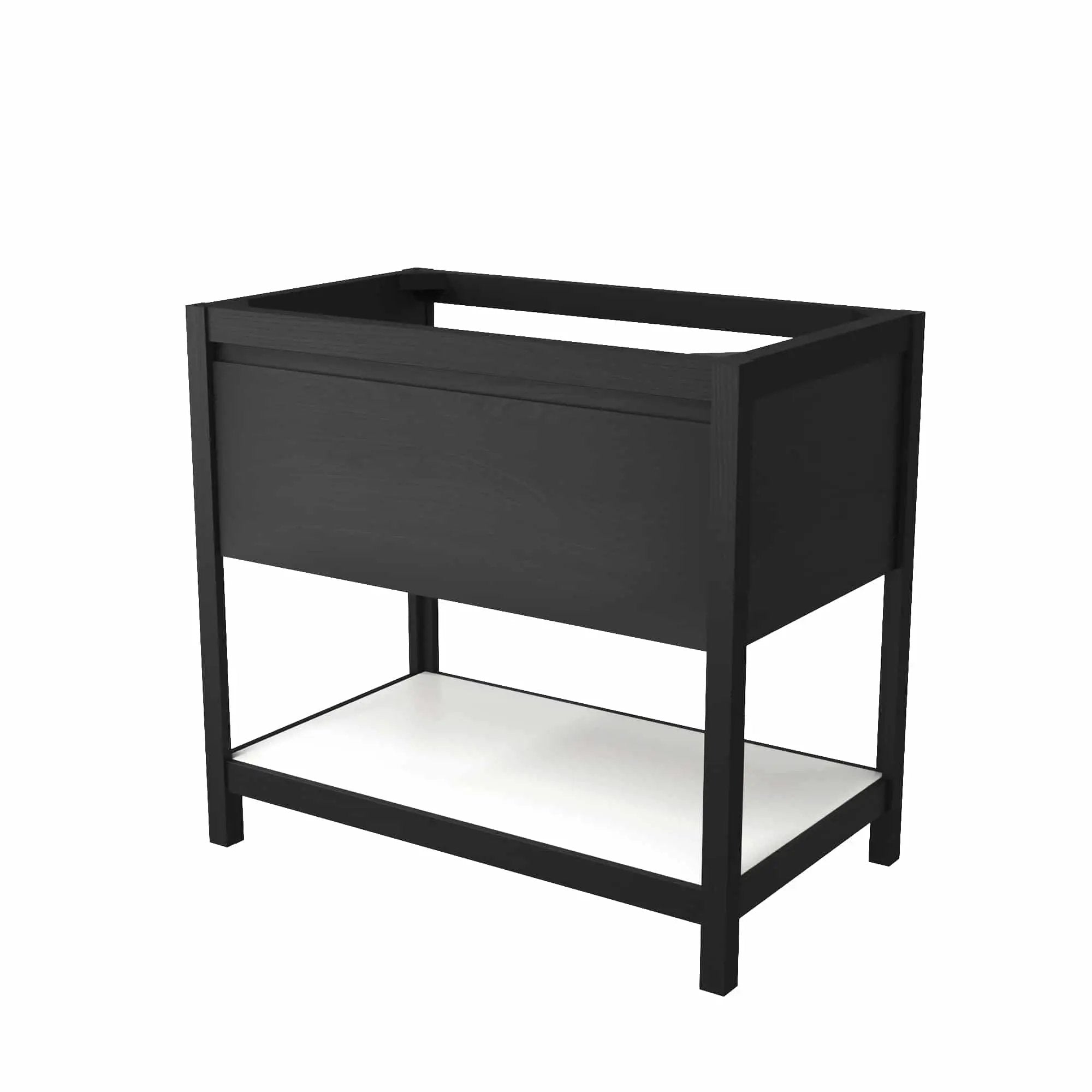 Native Trails Solace Oak 36" Bathroom Vanity Base with NativeStone Shelf in Ash Base by Native Trails