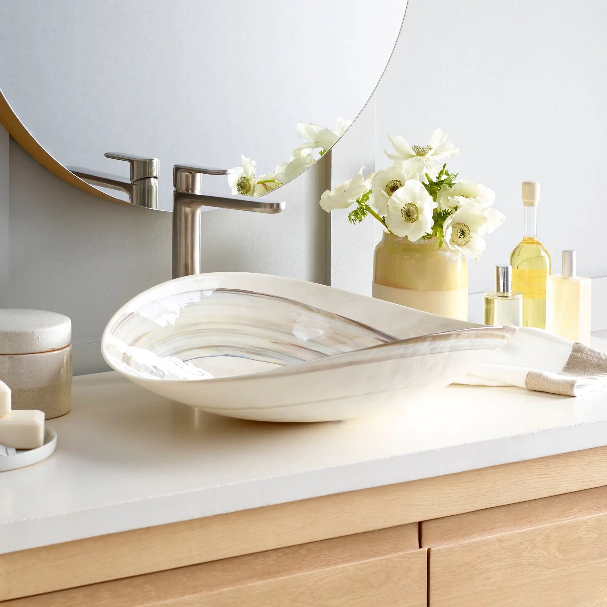 abalone bathroom sink