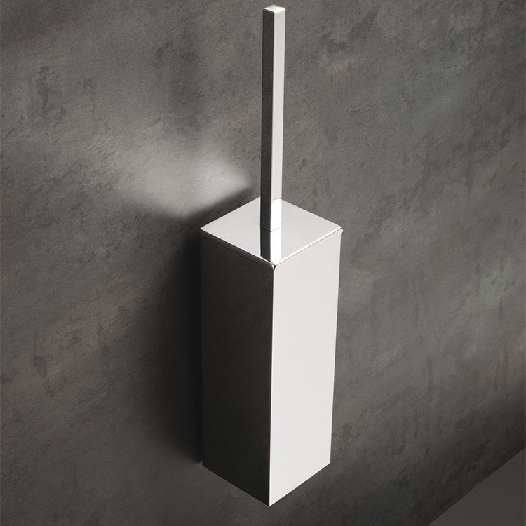 chrome toilet brush holder