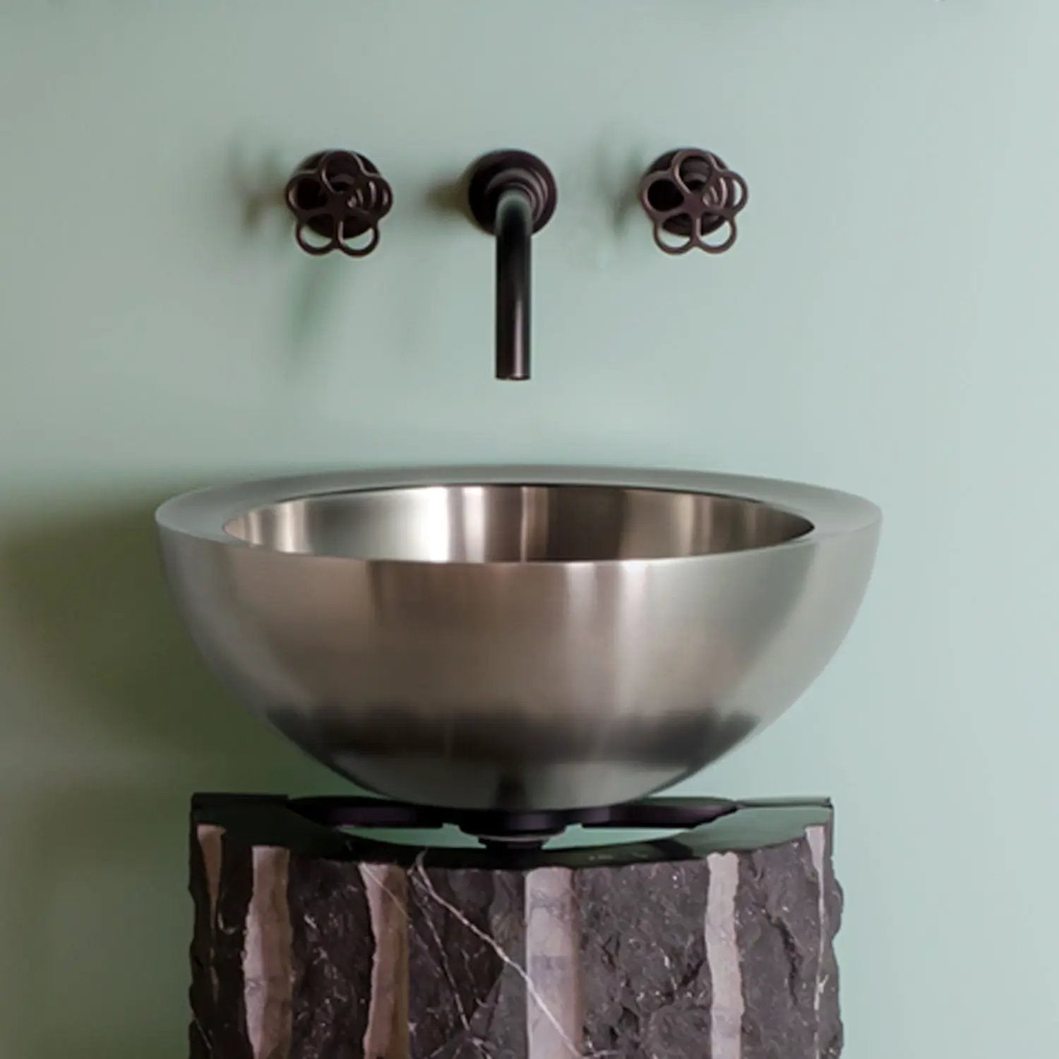 Stone Forest Small Beveled Vessel Sink by Stone Forest