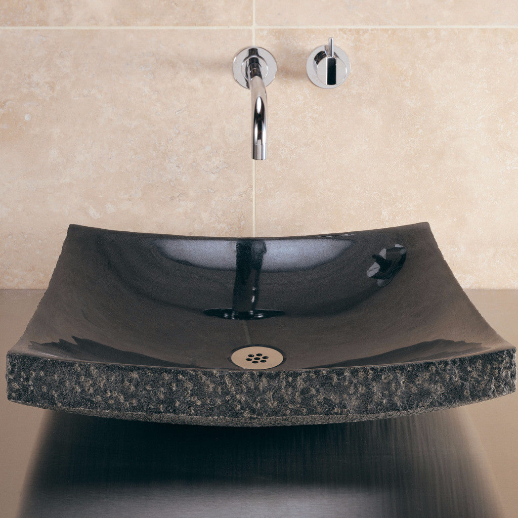 black granite sink