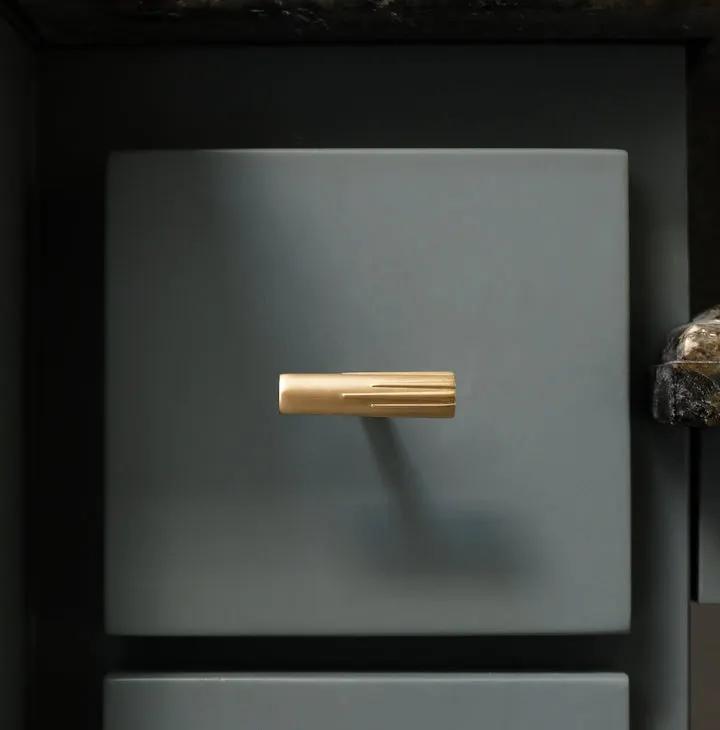satin brass knob