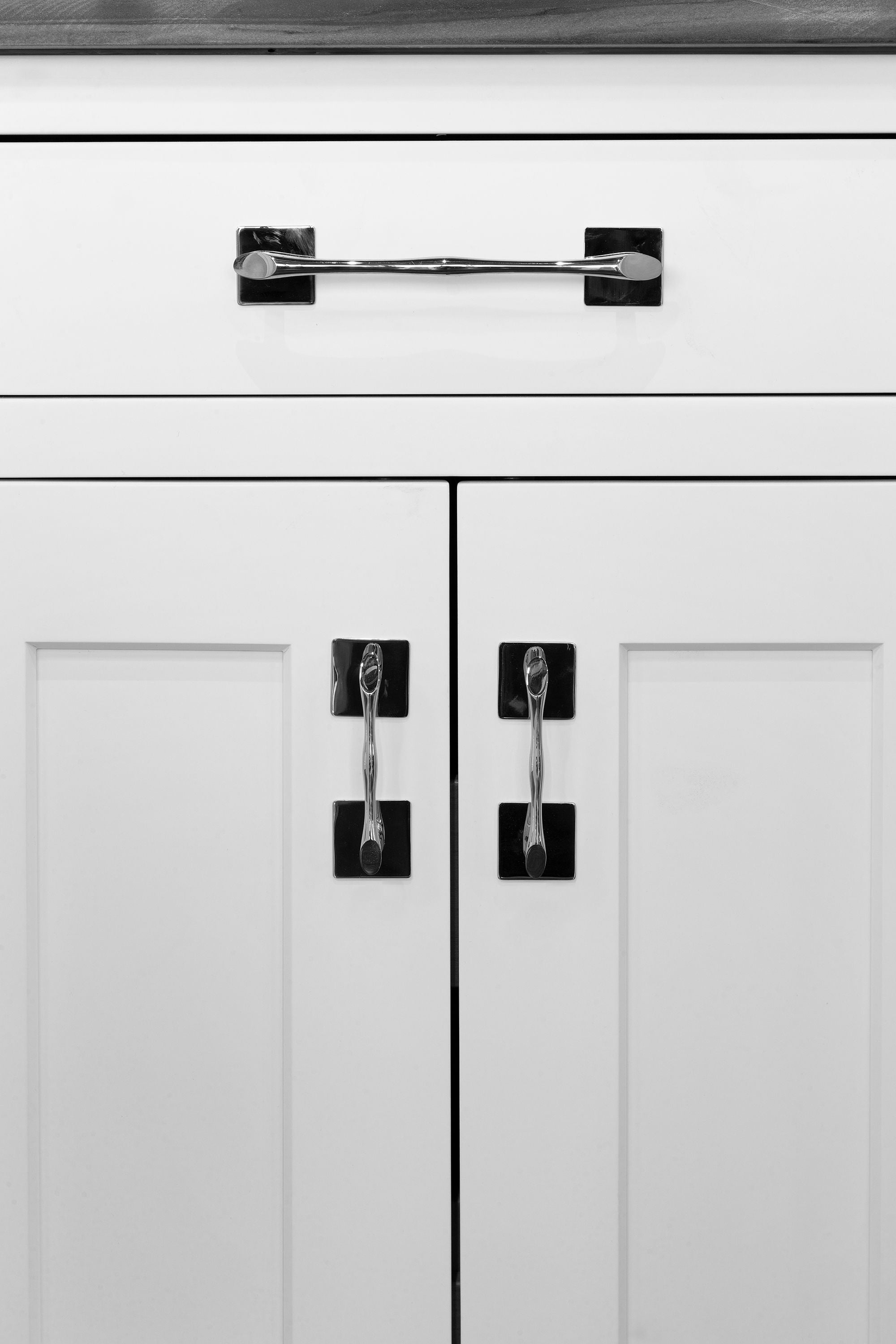 polished nickel pull