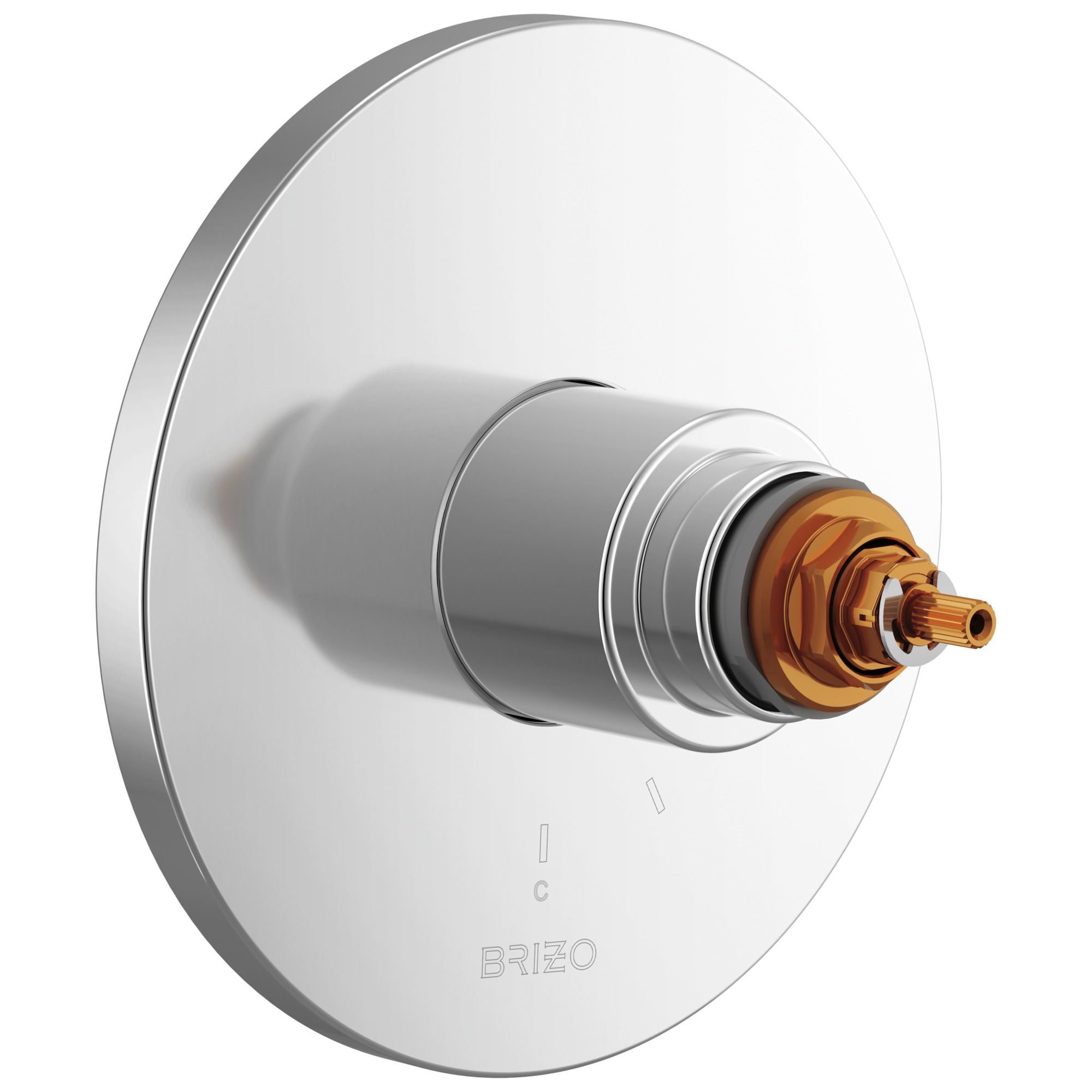 chrome shower valve