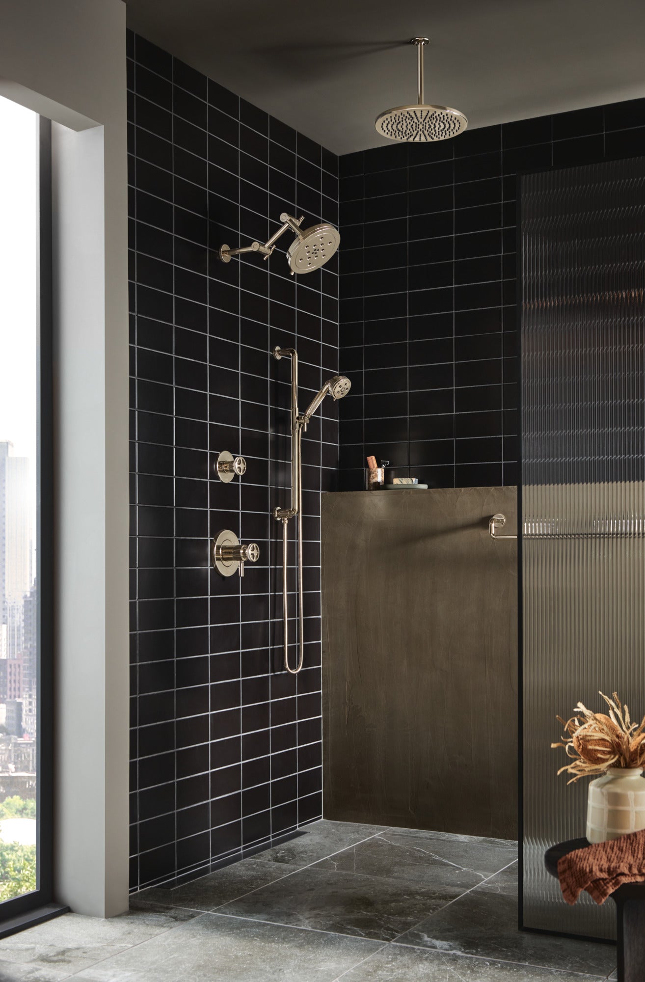 polished nickel showerhead