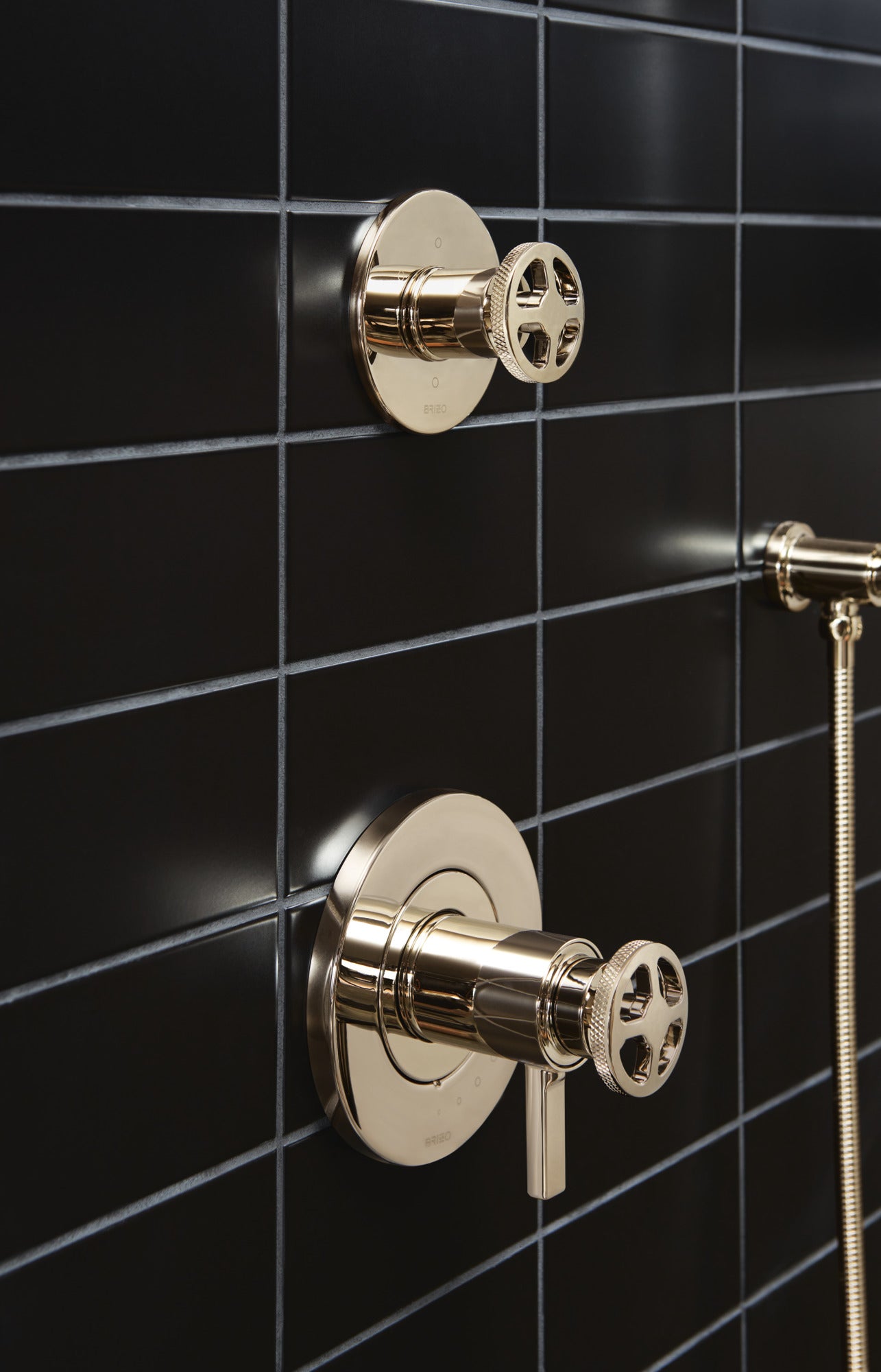 polished nickel thermostatic valve