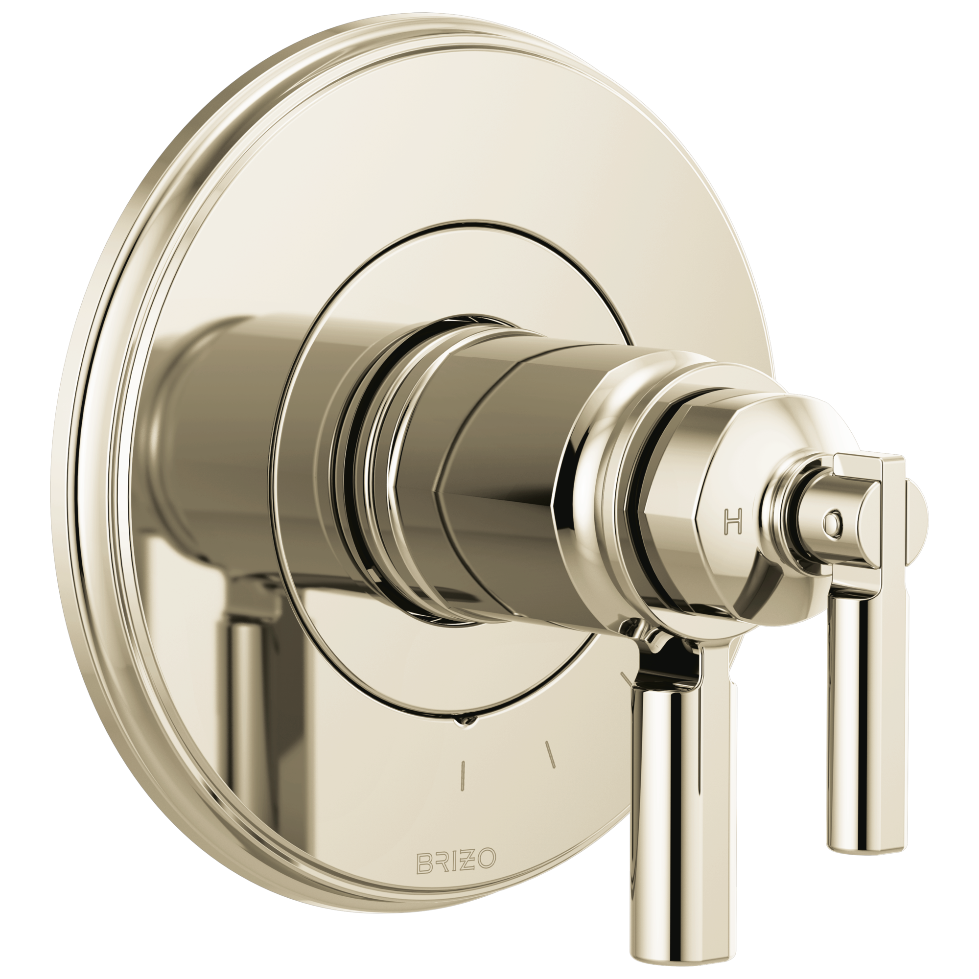 polished nickel thermostatic valve