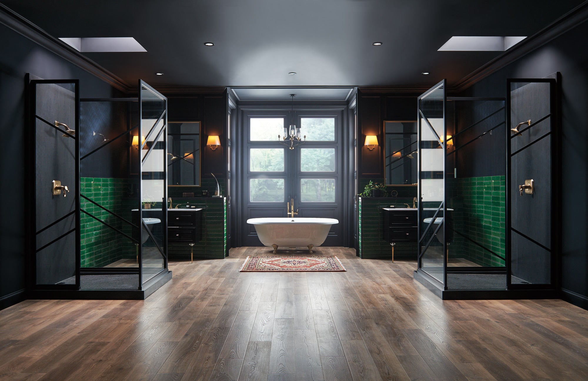 luxe gold thermostatic shower