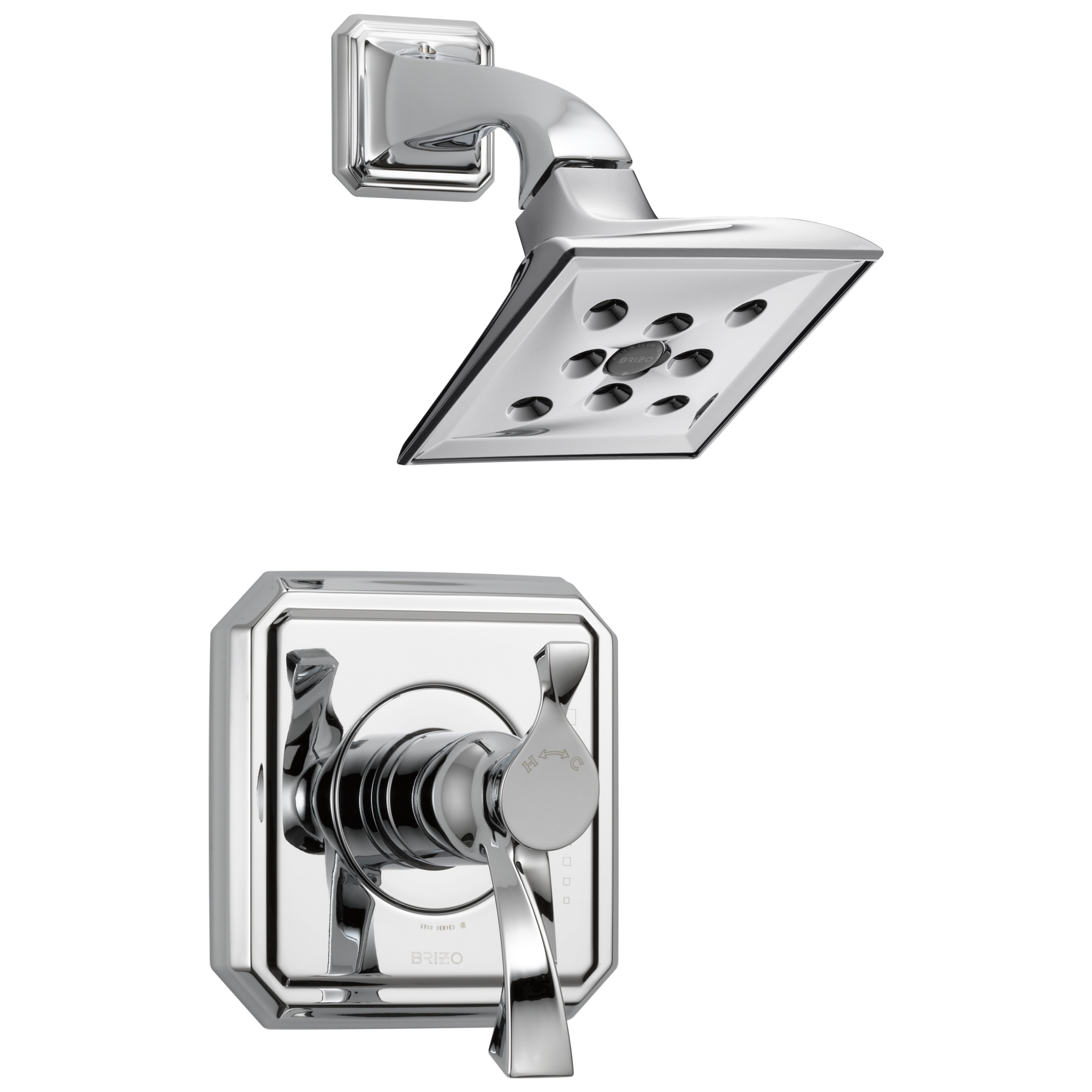 chrome thermostatic shower