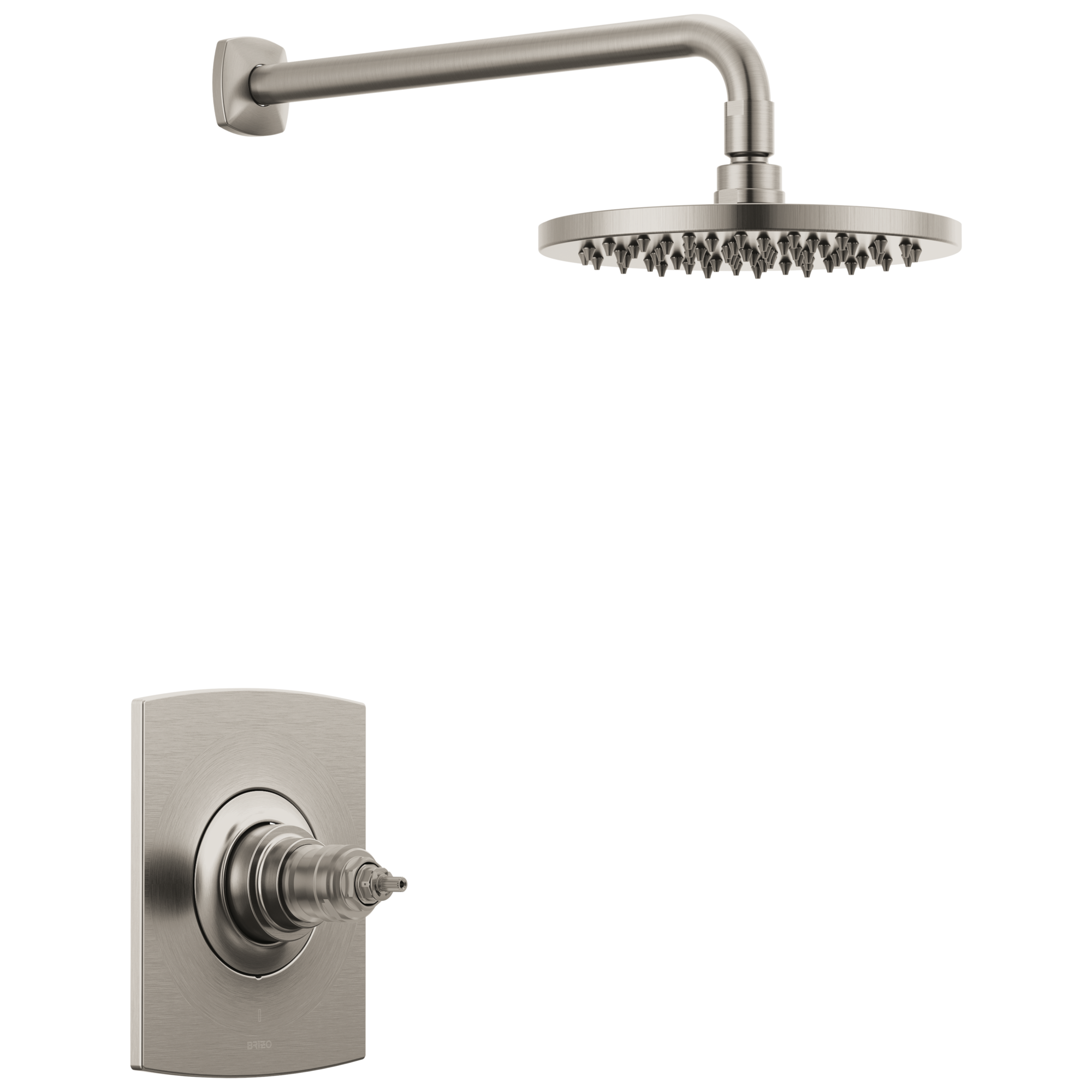 luxe nickel thermostatic shower