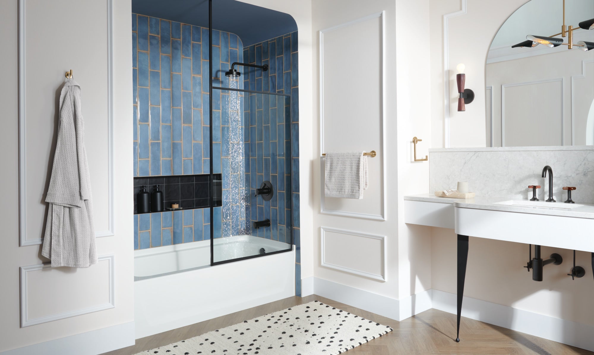 matte black cross handle