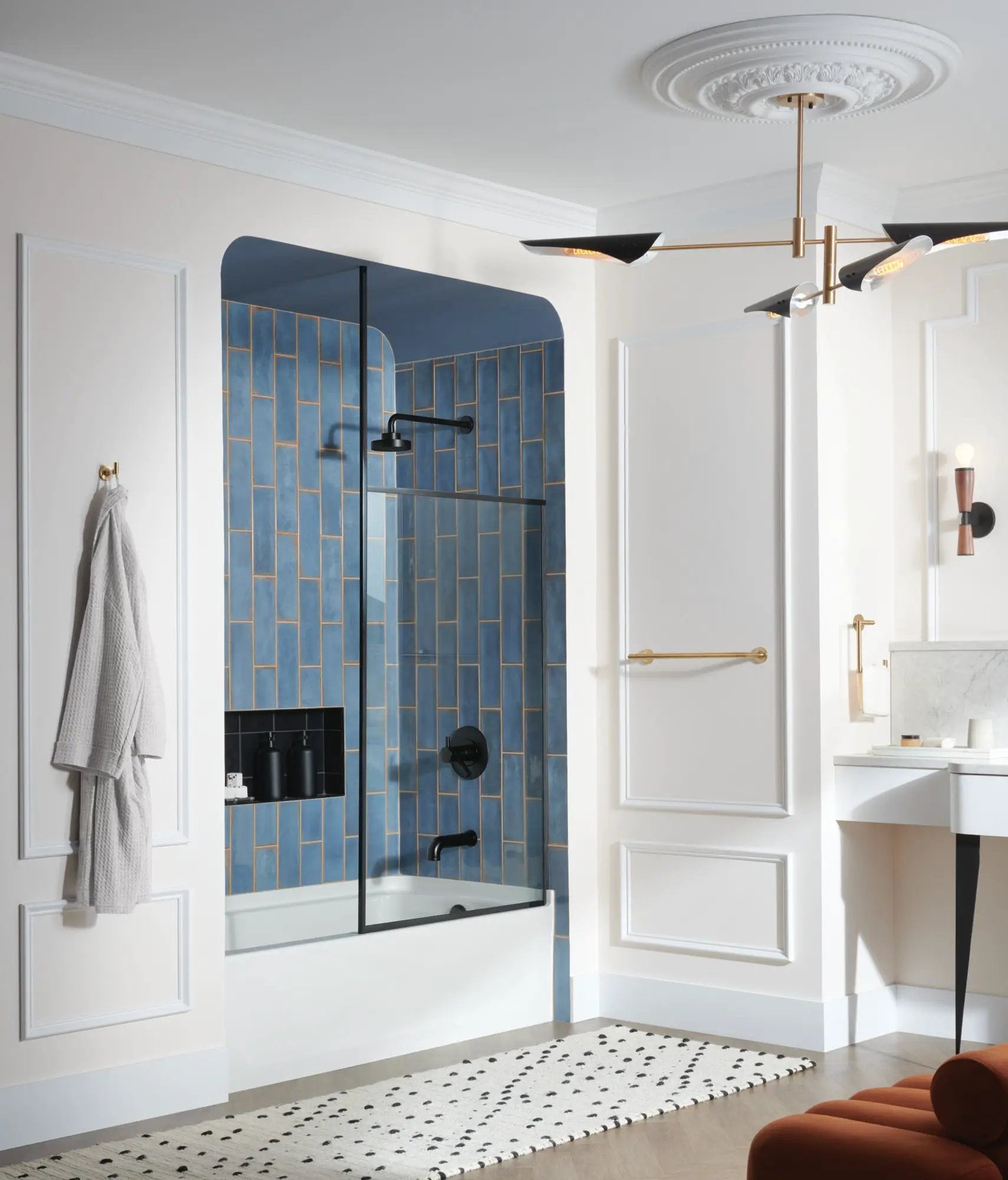 matte black thermostatic shower