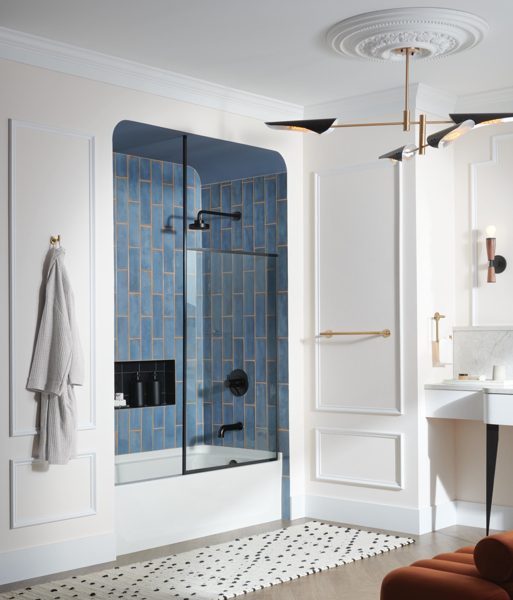 matte black thermostatic shower