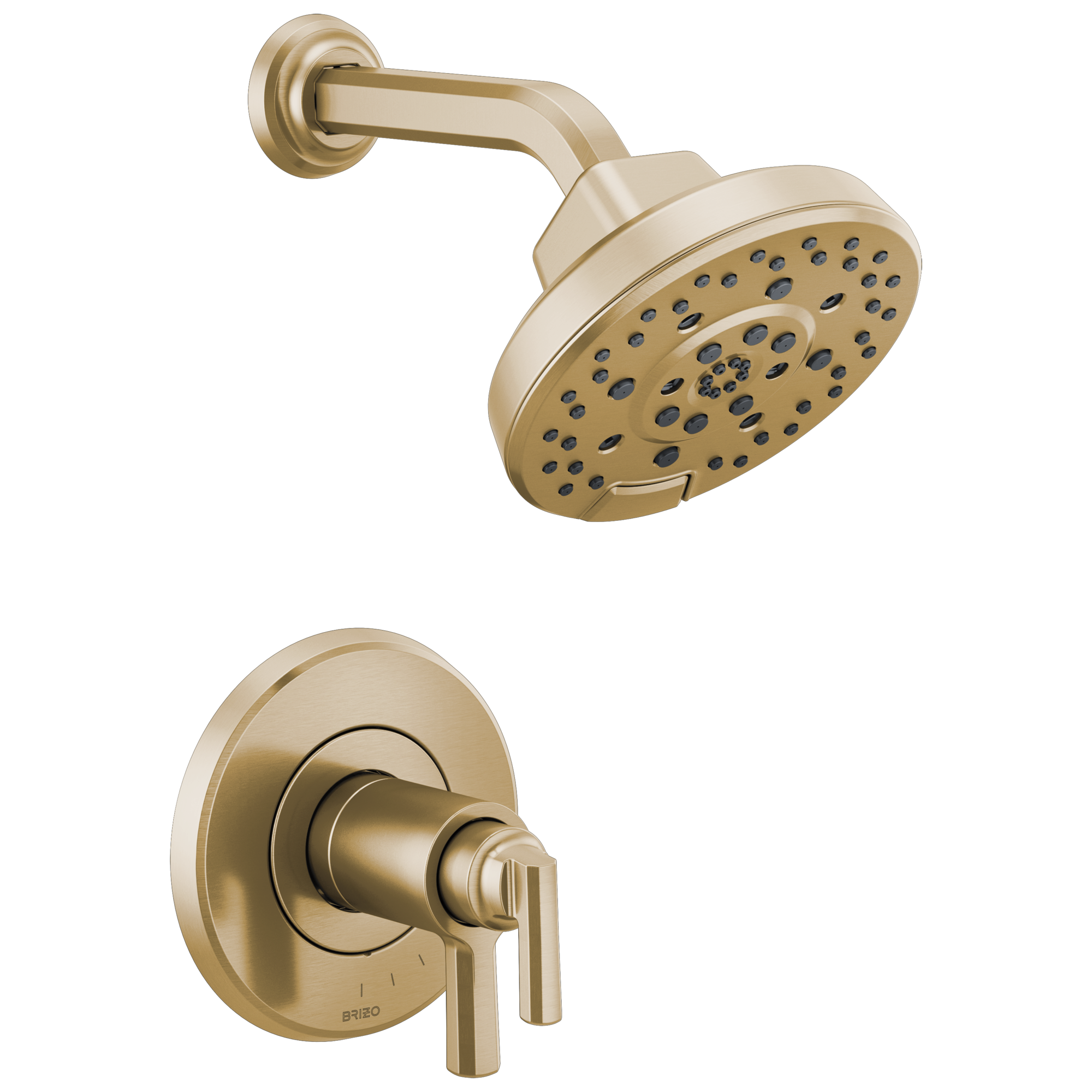 luxe gold thermostatic shower
