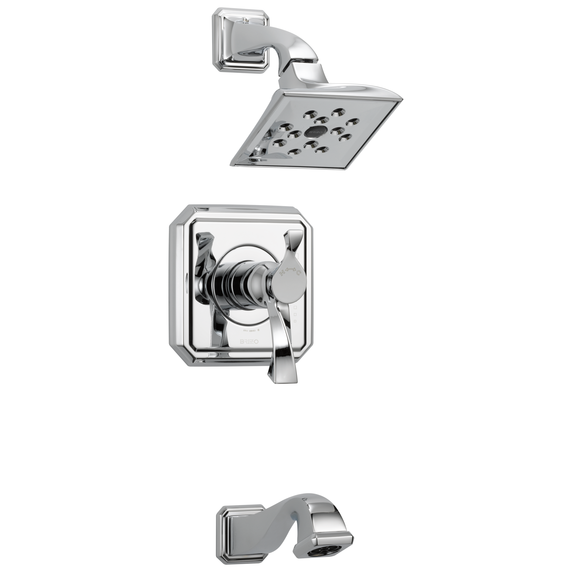 chrome thermostatic tub/shower