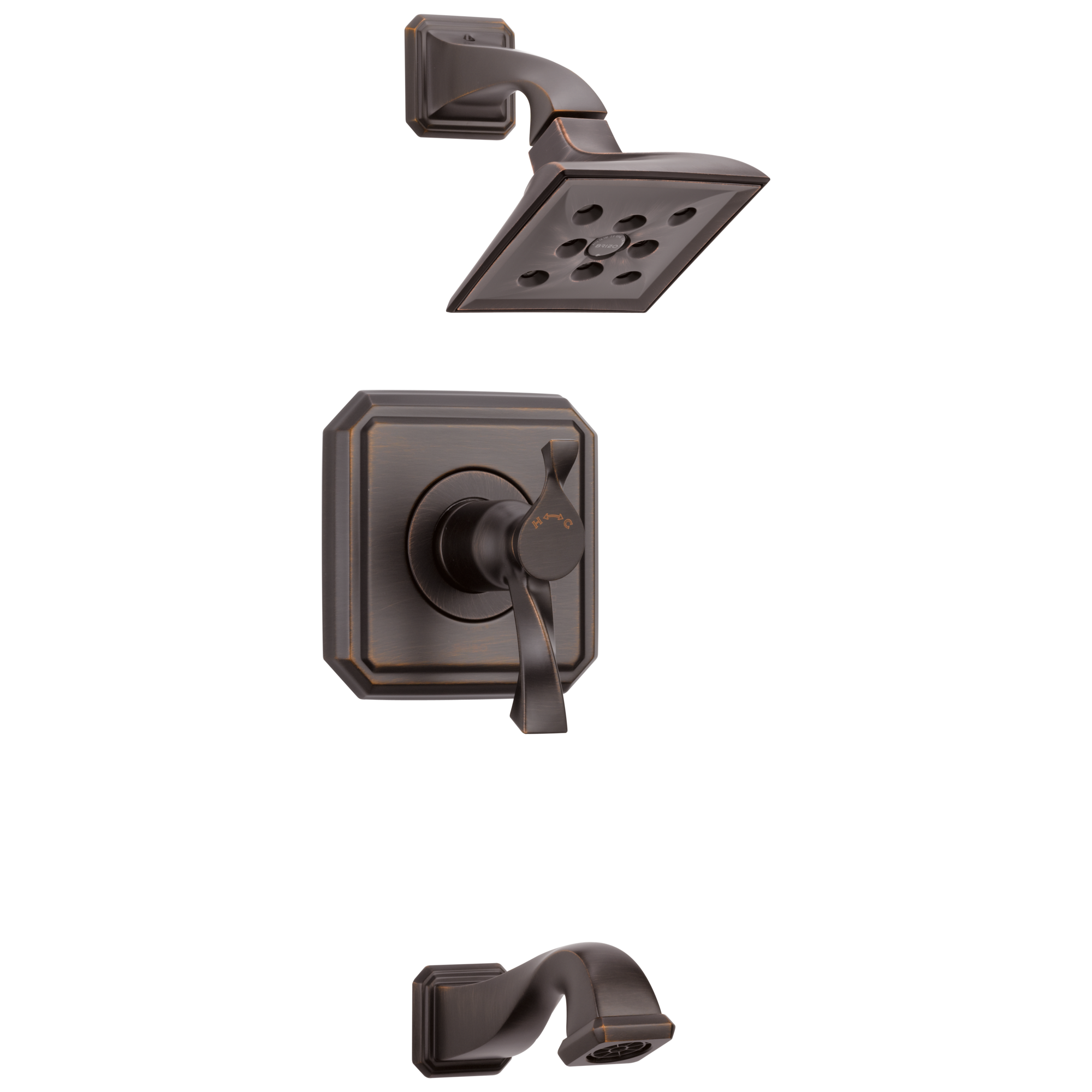 venetian bronze thermostatic tub/shower