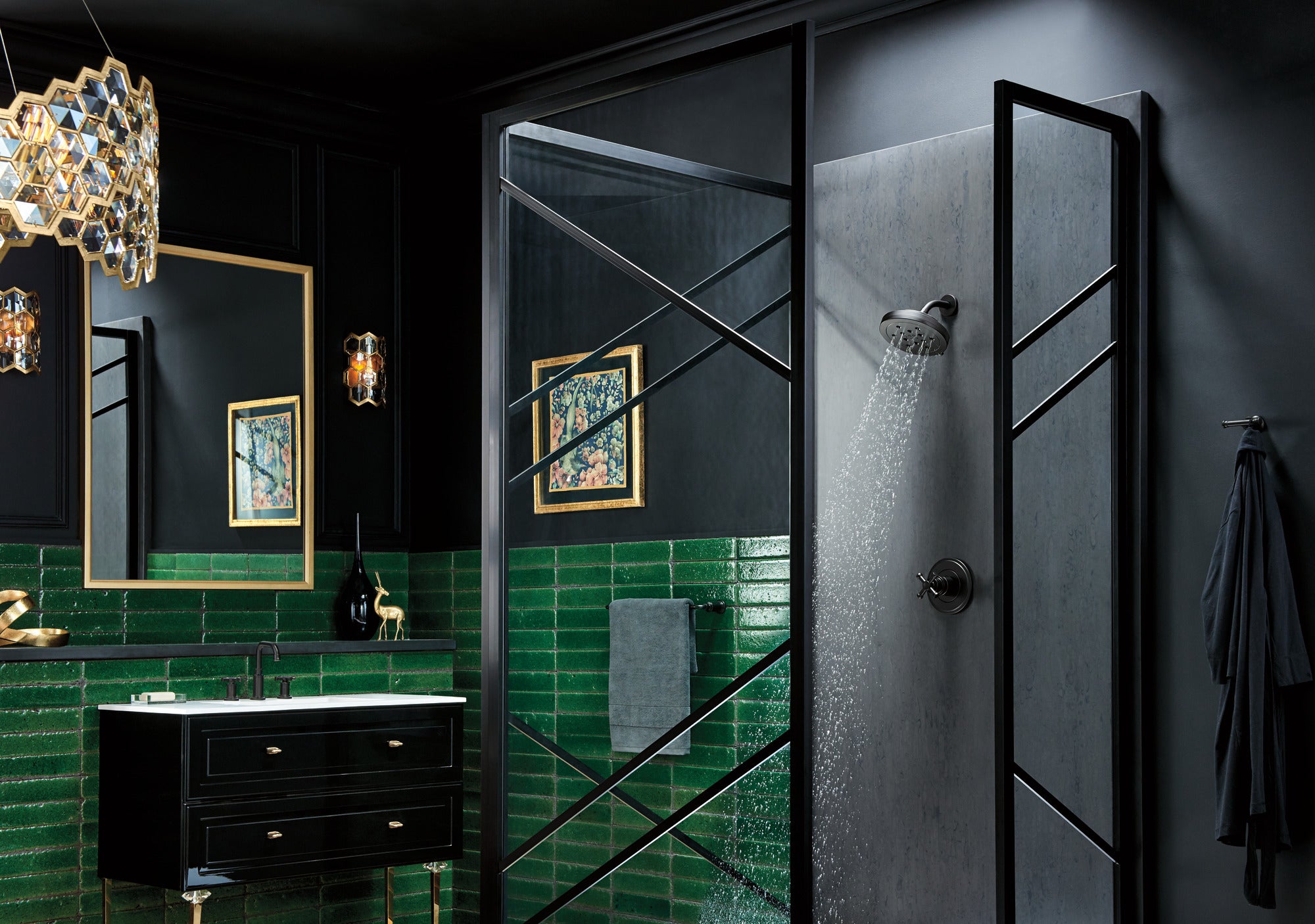 matte black showerhead