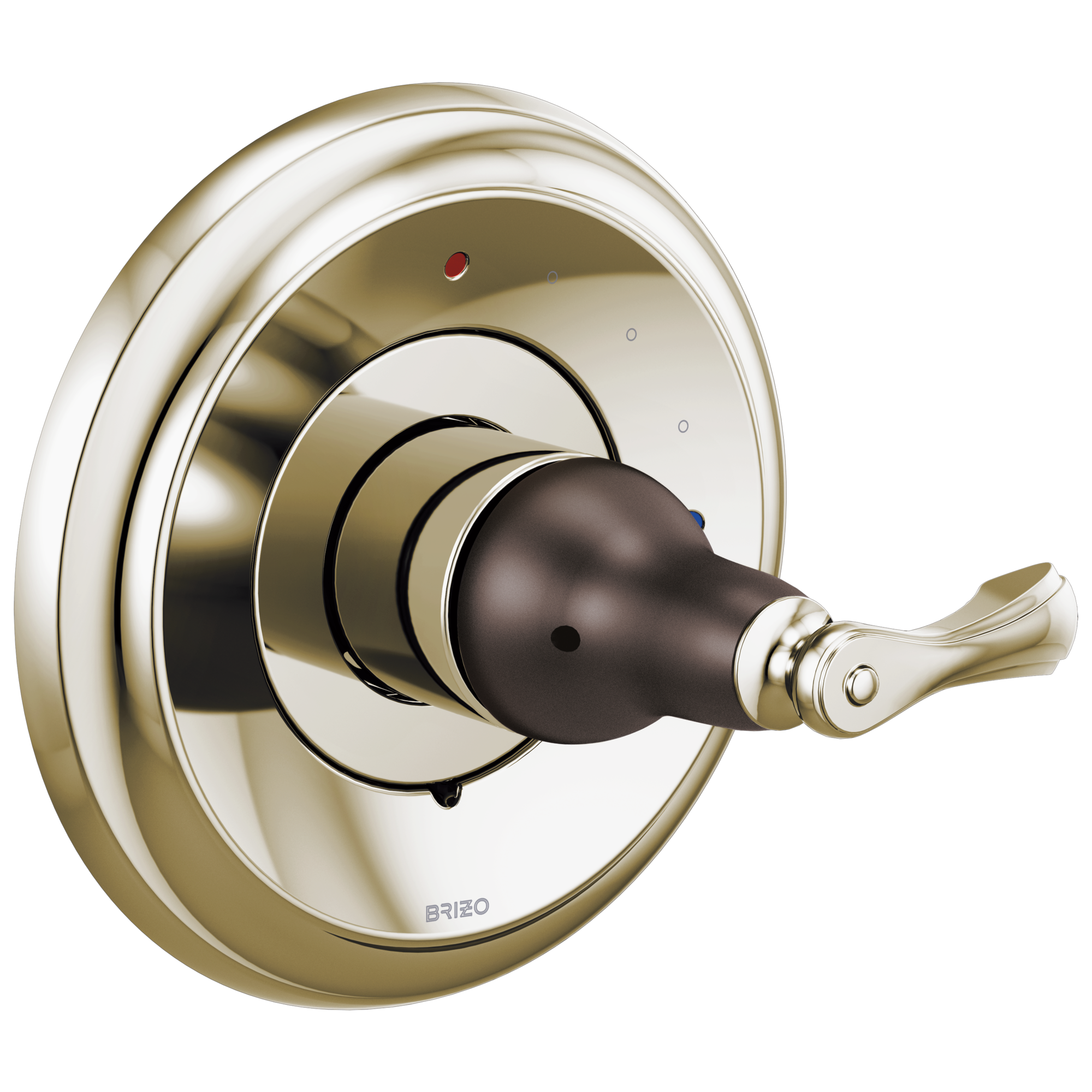 cocoa bronze / polished nickel valve