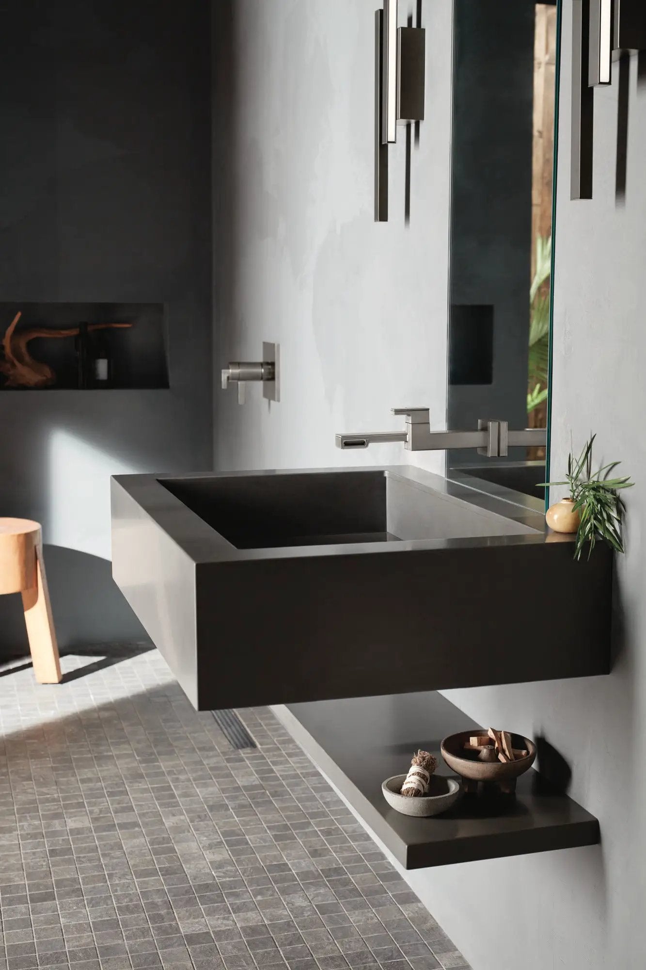 luxe steel lavatory faucet