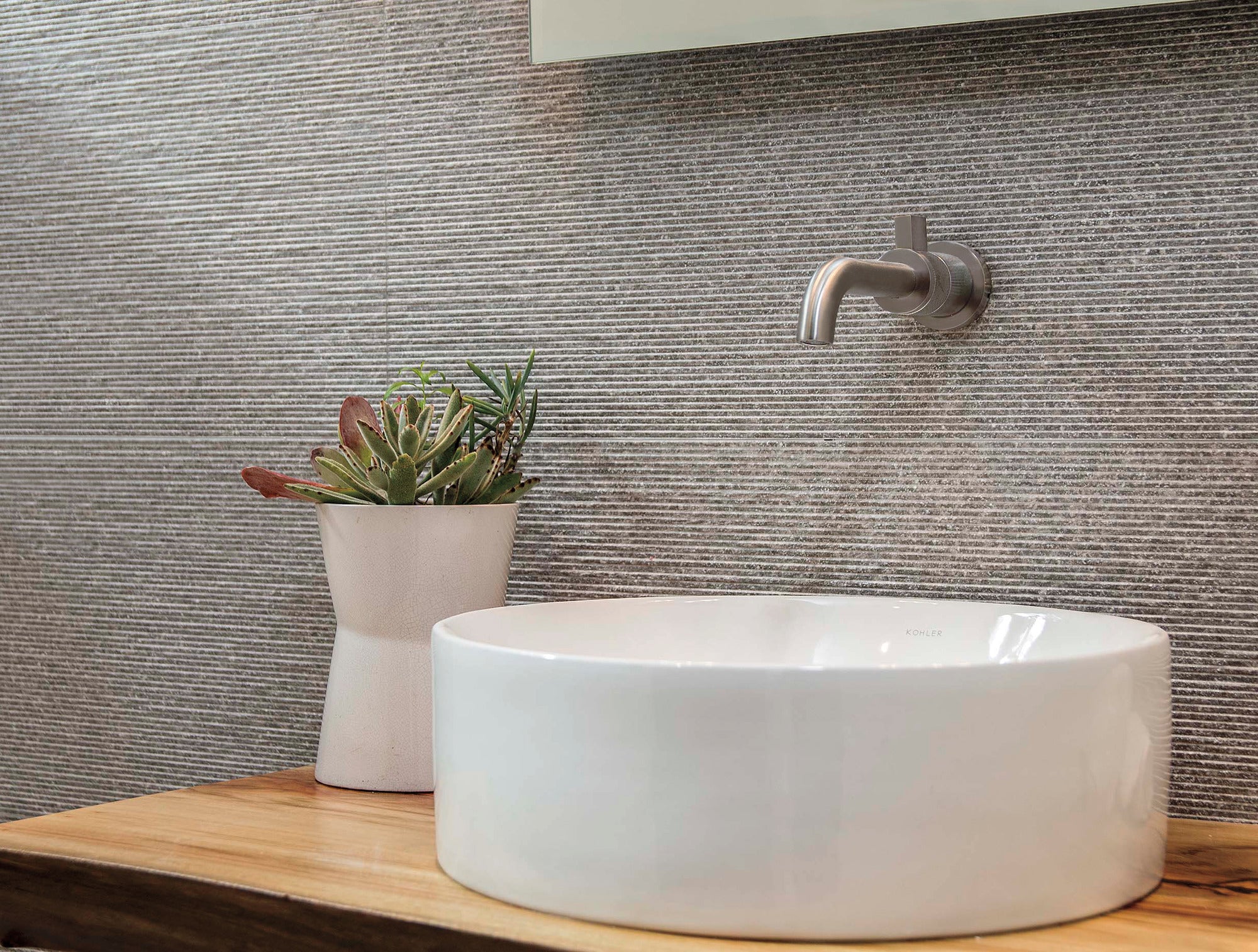 luxe nickel lavatory faucet