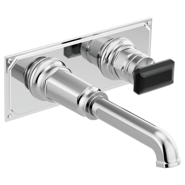 chrome lavatory faucet