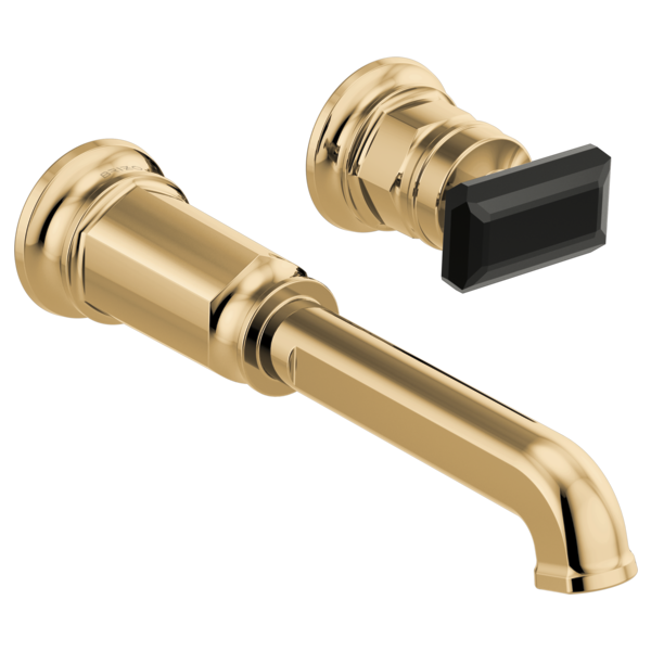 polished gold lavatory faucet
