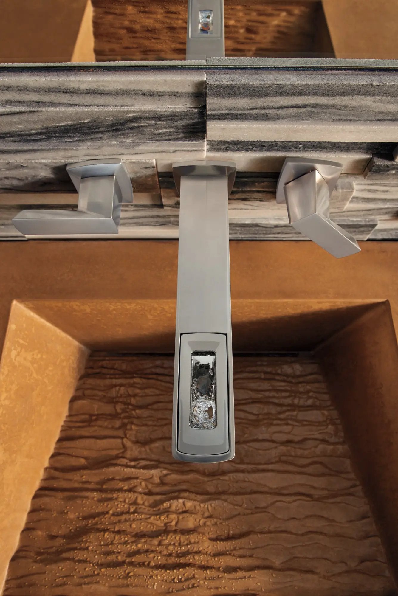 luxe nickel lavatory faucet