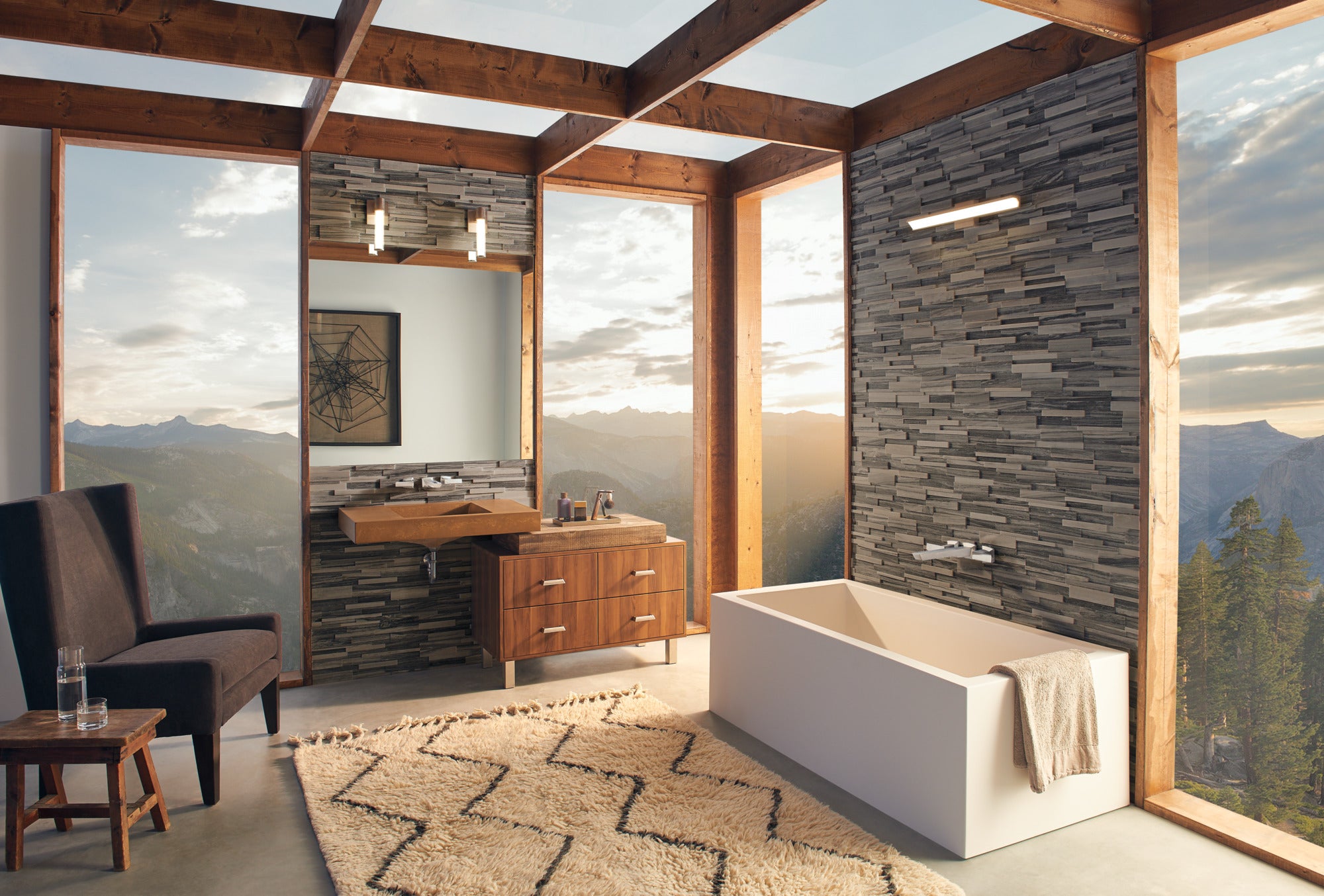 luxe nickel tub filler