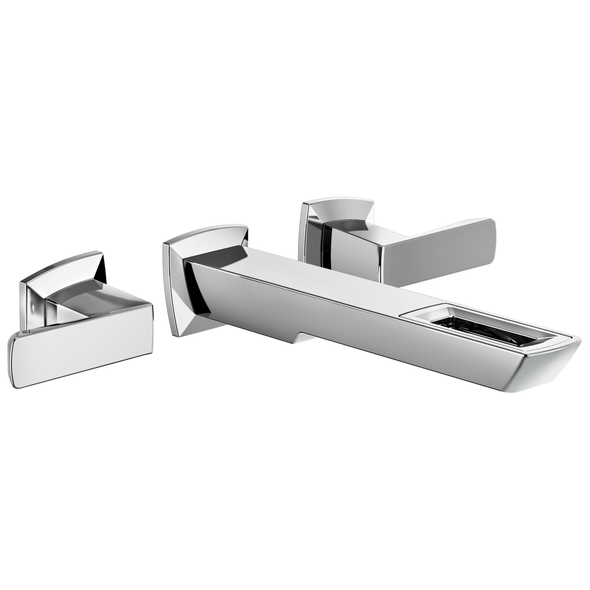 chrome lavatory faucet
